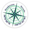 Henderson Nevada 2-Inch Vinyl Decal Sticker Latitude Longitude Compass Design view 1