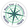 Port Vue Pennsylvania 2-Inch Vinyl Decal Sticker Latitude Longitude Compass Design view 1