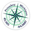 Petoskey Michigan 2-Inch Vinyl Decal Sticker Latitude Longitude Compass Design view 1