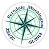 Ferndale Washington 2-Inch Vinyl Decal Sticker Latitude Longitude Compass Design view 1
