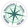 Nanwalek Alaska 2-Inch Vinyl Decal Sticker Latitude Longitude Compass Design view 1