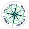 Tom Bean Texas 2-Inch Vinyl Decal Sticker Latitude Longitude Compass Design view 1