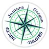 Juntura Oregon 2-Inch Vinyl Decal Sticker Latitude Longitude Compass Design view 1