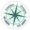 Lostine Oregon 2-Inch Vinyl Decal Sticker Latitude Longitude Compass Design view 1