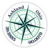 Ashland Ohio 2-Inch Vinyl Decal Sticker Latitude Longitude Compass Design view 1