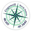 Cogswell North Dakota 2-Inch Vinyl Decal Sticker Latitude Longitude Compass Design view 1