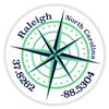 Raleigh North Carolina 2-Inch Vinyl Decal Sticker Latitude Longitude Compass Design view 1