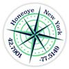 Honeoye New York 2-Inch Vinyl Decal Sticker Latitude Longitude Compass Design view 1