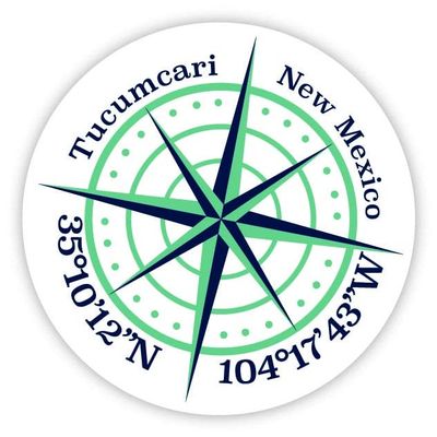 Tucumcari New Mexico 2-Inch Vinyl Decal Sticker Latitude Longitude Compass Design