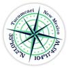 Tucumcari New Mexico 2-Inch Vinyl Decal Sticker Latitude Longitude Compass Design view 1
