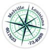 Melville Louisiana 2-Inch Vinyl Decal Sticker Latitude Longitude Compass Design view 1