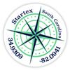 Startex South Carolina 2-Inch Vinyl Decal Sticker Latitude Longitude Compass Design view 1