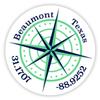 Beaumont Texas 2-Inch Vinyl Decal Sticker Latitude Longitude Compass Design view 1