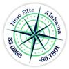 New Site Alabama 2-Inch Vinyl Decal Sticker Latitude Longitude Compass Design view 1