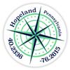 Hopeland Pennsylvania 2-Inch Vinyl Decal Sticker Latitude Longitude Compass Design view 1