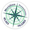Meridian Pennsylvania 2-Inch Vinyl Decal Sticker Latitude Longitude Compass Design view 1