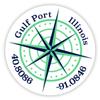 Gulf Port Illinois 2-Inch Vinyl Decal Sticker Latitude Longitude Compass Design view 1