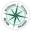 Williams Oregon 2-Inch Vinyl Decal Sticker Latitude Longitude Compass Design view 1