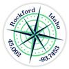 Rockford Idaho 2-Inch Vinyl Decal Sticker Latitude Longitude Compass Design view 1