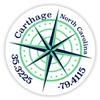 Carthage North Carolina 2-Inch Vinyl Decal Sticker Latitude Longitude Compass Design view 1