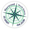 Harwood North Dakota 2-Inch Vinyl Decal Sticker Latitude Longitude Compass Design view 1