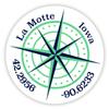 La Motte Iowa 2-Inch Vinyl Decal Sticker Latitude Longitude Compass Design view 1