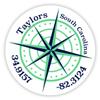 Taylors South Carolina 2-Inch Vinyl Decal Sticker Latitude Longitude Compass Design view 1