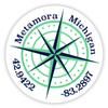 Metamora Michigan 2-Inch Vinyl Decal Sticker Latitude Longitude Compass Design view 1