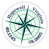 Hopewell Virginia 2-Inch Vinyl Decal Sticker Latitude Longitude Compass Design view 1