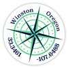 Winston Oregon 2-Inch Vinyl Decal Sticker Latitude Longitude Compass Design view 1