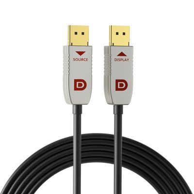 RUIPRO DisplayPort Cable 1.4, 8K Fiber Optic DP Cable 100ft, Supports 32.4Gbps, 8K@60Hz, 4K@120Hz, HDR DSC 1.2a, Compatible FreeSync/G-Sync 4090 3090Ti 7900XTX Graphics Card