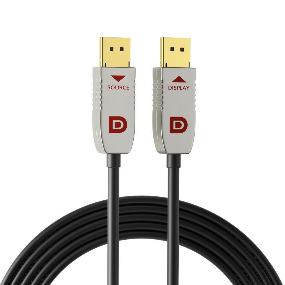 RUIPRO DisplayPort Cable 1.4, 8K Fiber Optic DP Cable 100ft, Supports 32.4Gbps, 8K@60Hz, 4K@120Hz, HDR DSC 1.2a, Compatible FreeSync/G-Sync 4090 3090Ti 7900XTX Graphics Card