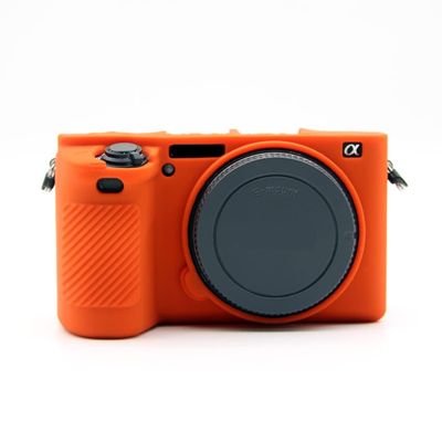 Camera Soft Silicone Case Bag Orange Rubber Armor Skin Body Cover Protector for Sony Alpha A6500 camera