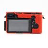 Camera Soft Silicone Case Bag Orange Rubber Armor Skin Body Cover Protector for Sony Alpha A6500 camera view 2