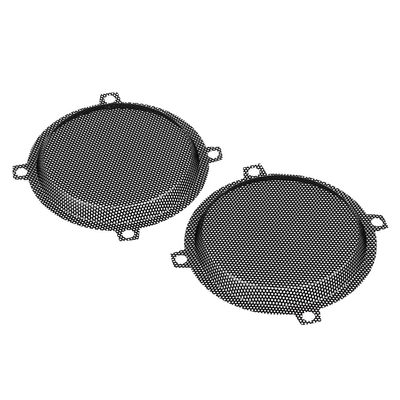 SHMT Pair Black 5.2" Mesh Speaker Grills Cover for Harley Electra Glide Street Glide Tri Glide FLHT FLHX 1996-2013