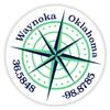 Waynoka Oklahoma 2-Inch Vinyl Decal Sticker Latitude Longitude Compass Design view 1