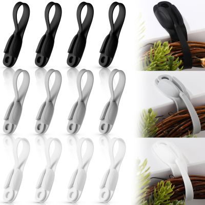 Fiada 12 Pcs Cord Bundlers Cord Organizer for Appliances, Self Adhesive Kitchen Sticky Silicone Holder Organizer for Air Fryer, Toaster, Home Decorations Accessories(Black, White, Gray)