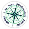 St. John Washington 2-Inch Vinyl Decal Sticker Latitude Longitude Compass Design view 1
