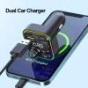 Sanpyl Bluetooth 5.0 FM Transmitter,Bluetooth FM Transmitter Radio Adapter Car Kit Super Fast RGB Car Player Charger Support U Disk TF Card(C16 Black) view 3