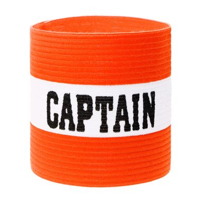 ONLYKXY Captain Armbands 9x30CM/3.54x11.81inch Adjustable Leader Armband for Soccer Basketball Volleyball School Team Competition Coach Players Wrist Arm Bands (Orange+White, 1)