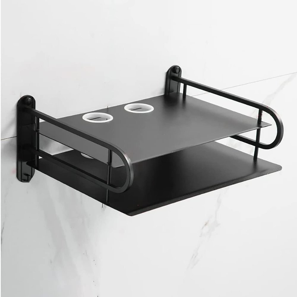 DONGYUE Multifunctional Floating TV Shelf, Wall Mount WiFi Router Stand, Small Projector Shelf, Electronic Equipment Stand (Size : 28.1 * 21 * 14.5cm)