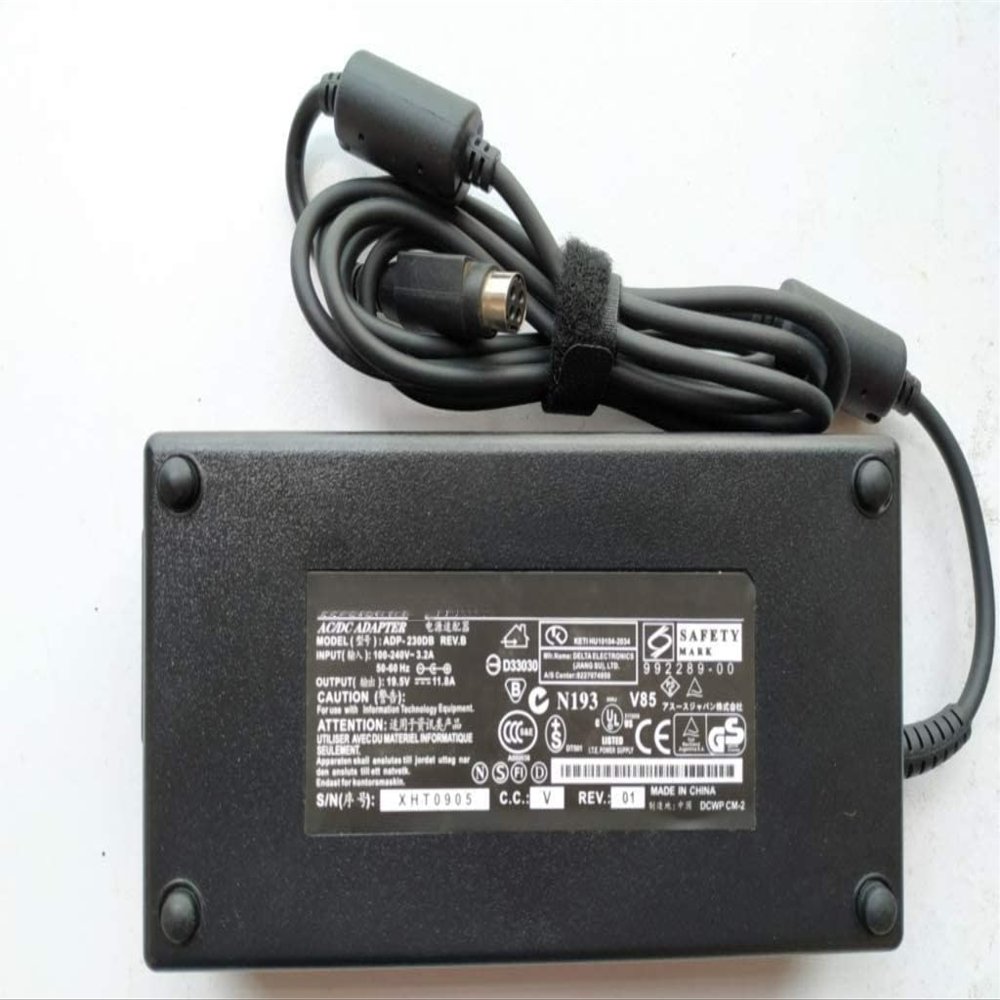 19.5V 11.8A 230W 4 PINS A12-230P1A A230A003L ADP-230EB T FSP220-ABAN1 Laptop Power Chagrer Compatible for CHICONY CLEVO Gaming Laptop P770DM P770DM-G PC with US Cable