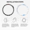 BAIHUIAM Bezel Ring Compatiable with Garmin Fenix 7X, Stainless Steel Bezel Ring Adhesive Cover Anti Scratch & Collision Protector for Garmin Fenix 7X Sapphire Solar (Black - Not for 7/7S) view 4