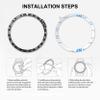 BAIHUIAM Bezel Ring Compatiable with Garmin Fenix 7X, Stainless Steel Bezel Ring Adhesive Cover Anti Scratch & Collision Protector for Garmin Fenix 7X Sapphire Solar (Black - Not for 7/7S) view 4