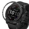 BAIHUIAM Bezel Ring Compatible with Garmin Fenix 7 Series, Stainless Steel Bezel Ring Adhesive Cover Anti Scratch & Collision Protector, Black view 1
