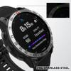 BAIHUIAM Bezel Ring Compatiable with Garmin Fenix 7 Sapphire Solar/Fenix 7 Solar, Stainless Steel Bezel Ring Adhesive Cover Anti Scratch & Collision Protector for Garmin Fenix 7 Series, Silver view 2