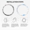 BAIHUIAM Bezel Ring Compatiable with Garmin Fenix 7X, Stainless Steel Bezel Ring Adhesive Cover Anti Scratch & Collision Protector for Garmin Fenix 7X Sapphire Solar (Silver - Not for 7/7S) view 4