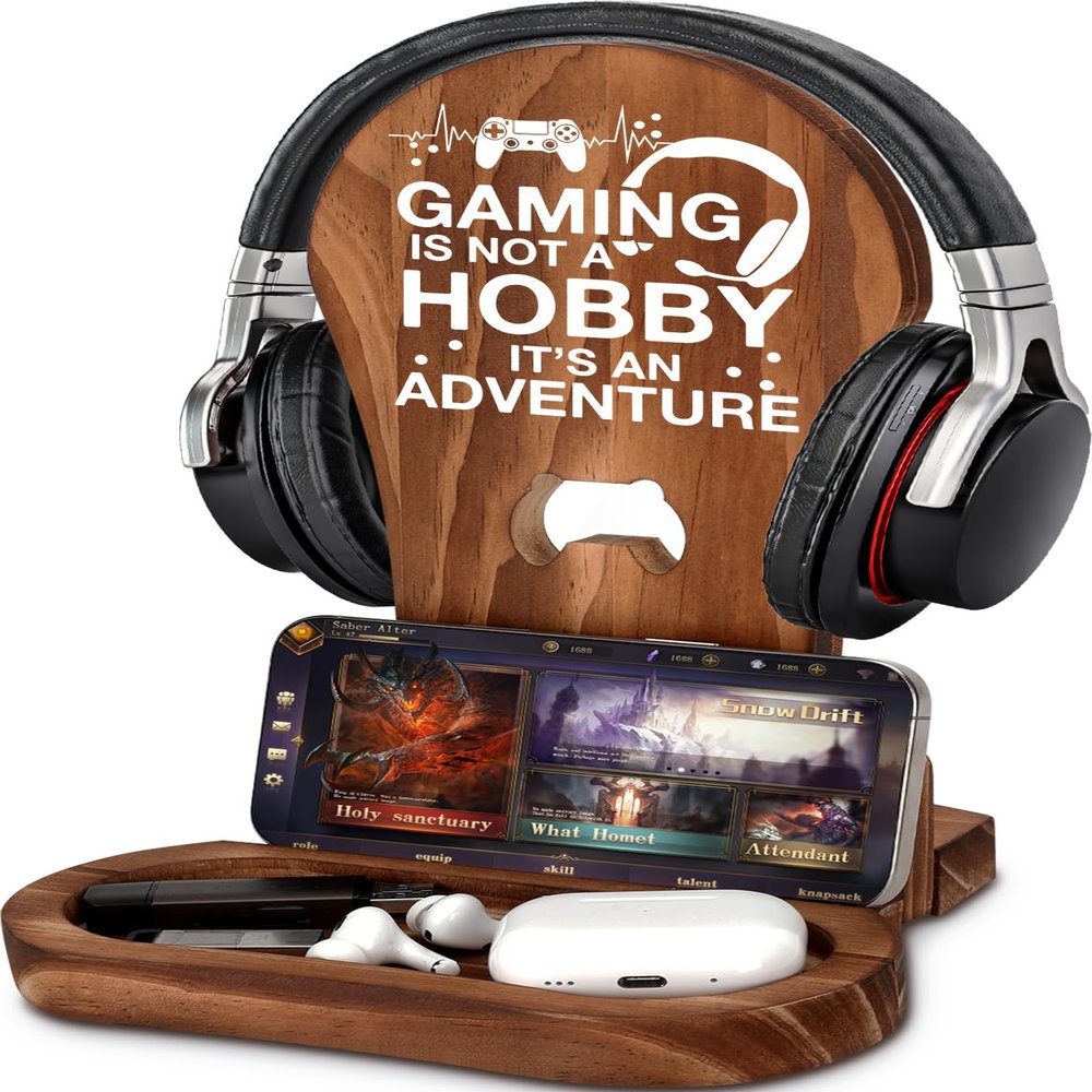 Christmas Birthday Gamer Gifts for Teenage Boys Men, Gaming Headphone Stand
