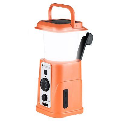 GREATONE 5000mah Emergency Radio Camping Lantern, Hand Crank Am/Fm/NOAA Weather Radio, 3 Kinds of Lighting Mode Solar Radio, Cell Phone Charger, SOS Sound and Light Alarm