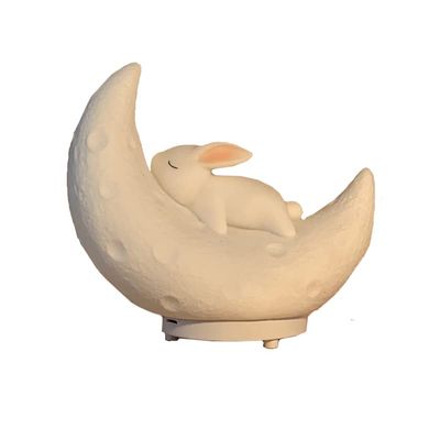 Moon Cute Tooth Rabbit pat Light Radio Card Bluetooth speaker Colorful Light Cute pet Sleep Home Creative Bedroom Bedside Table lamp